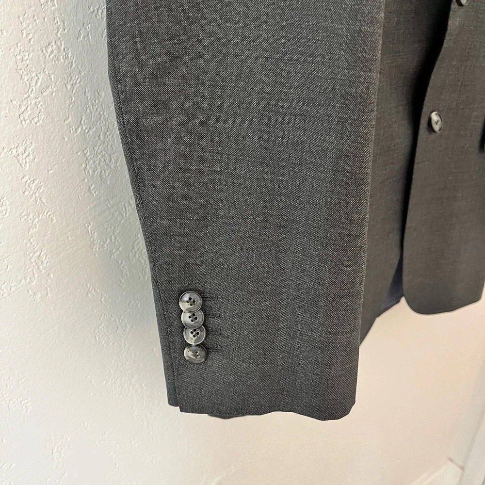 Suitsupply Men Wool Suit Jacket Grey Slate S110 Formal Business Work Size 38